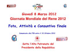 Il consuntivo delle attivit&agrave; della GMR 2012