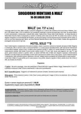 soggiorno montano a male