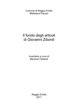 Giovanni Zibordi - Biblioteca Panizzi