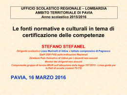 stefanel pavia 16 marzo - Ufficio scolastico regionale per la Lombardia