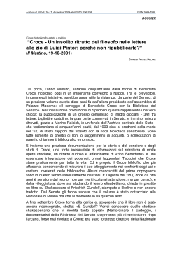 Croce - Un insolito ritratto del filosofo nelle lettere allo zio