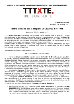 Il programma completo - Città metropolitana di Bologna