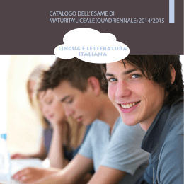 catalogo dell` esame di maturita` liceale (quadriennale) 2014