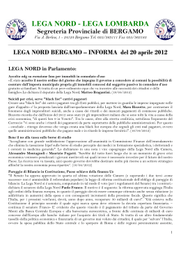 120420 LEGA NORD Bergamo – Informa 20 aprile 2012