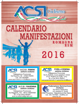 OPUSCOLO ACSI - ACSI Settore Ciclismo FC