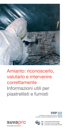 Informazioni utili per piastrellisti e fumisti