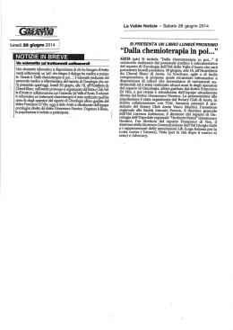 notizie in breve - Rotary Club Aosta