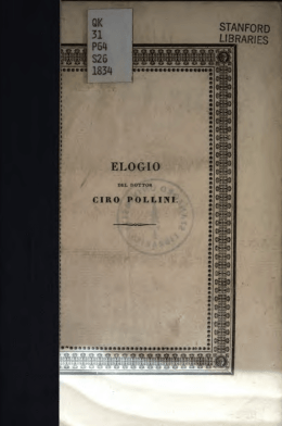 Elogio del dottor Ciro Pollini