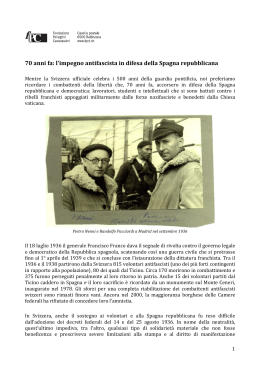 70 anni fa - Fondazione Pellegrini Canevascini