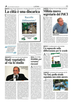 La citt&agrave; &egrave; una discarica