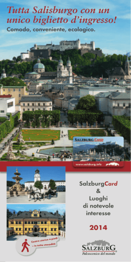 Tutta Salisburgo con un unico biglietto d`ingresso!