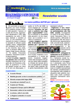 Newsletter Scuola in Europa
