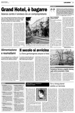 GrandHotel,èbagarre - Corriere del Ticino