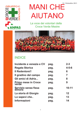 mani che aiutano - Croce Verde Mestre