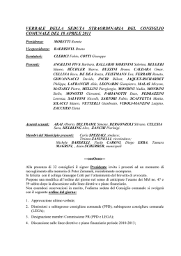 verbale della seduta straordinaria del consiglio