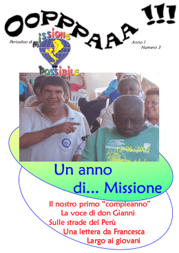 3° Numero - Missione Possibile