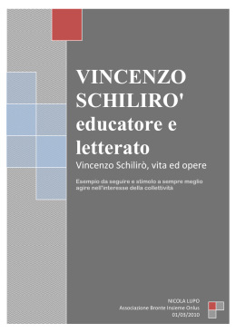 Vincenzo Schilirò - educatore e letterato