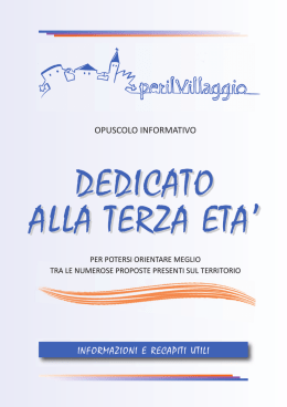 Scarica l`opuscolo dei servizi del Villaggio per la