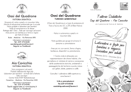 Depliant delle proposte per i fine settimana