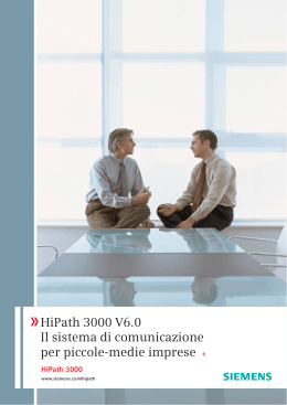 HiPath 3000 V6.0 Il sistema di comunicazione per piccole