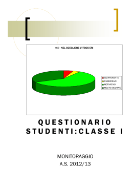 questionario studenti:classe i