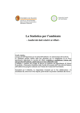 Questionario - DSEMS - Universit&agrave; del Salento