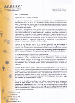 Ai Membri del Parlamento della Comunità Europea