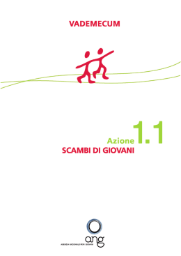 Vademecum Azione 1.1 - Agenzia Nazionale per i Giovani