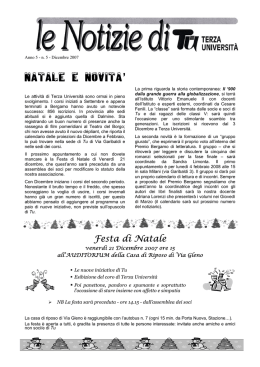 Dicembre 2007 - Terza Università