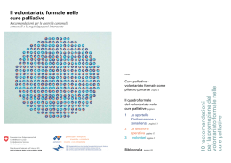 Il volontariato formale nelle cure palliative