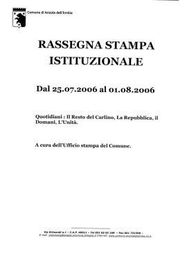 Dal 25.07.2006 al 01.08.2006 - Comune di Anzola dell`Emilia