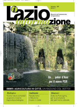Lazio Informazione n&deg;2 settembre 2007 - Agricoltura