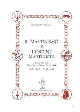 Il Martinismo e l`Ordine Martinista - sovrano ordine gnostico martinista