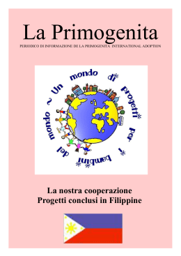 Filippine - La Primogenita International Adoption