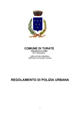 Regolamento Polizia Urbana