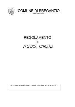 Regolamento polizia locale