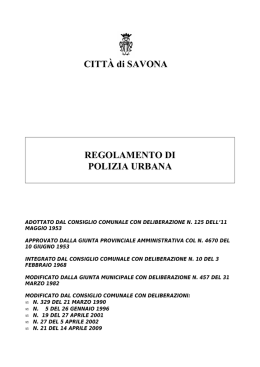 Regolamento di Polizia Urbana