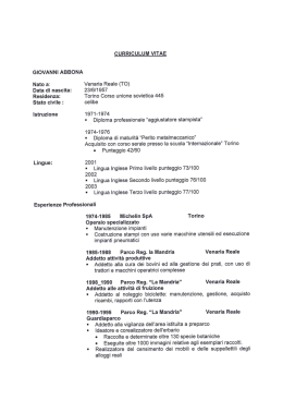 curriculum posizione organizzativa