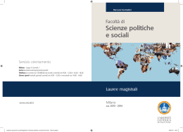 opuscolo Laurea Magistrale in Scienze politiche e sociali 2013 MOD