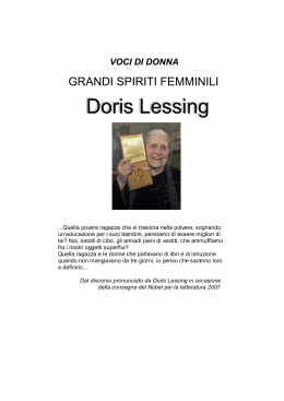 Grandi spiriti femminili del `900: Doris Lessing