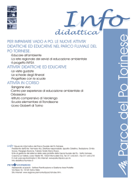 speciale Didattica - Aree Protette del Po e della Collina Torinese