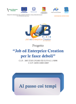 OPUSCOLO VIDEO CURRICULUM