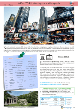 NEW YORK 06 luglio - 03 agosto