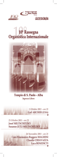 Alba – 10 Rassegna Organistica 2011