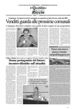pag.9 "Il Quotidiano del Molise" del 6 maggio 2009