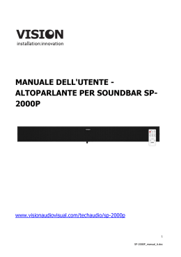 manuale dell`utente - altoparlante per soundbar sp- 2000p