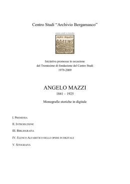 INTRODUZIONE  - Archivio Bergamasco