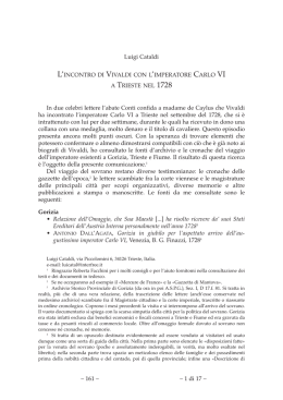L`incontro di Vivaldi con l`imperatore Carlo VI a Trieste nel 1728