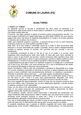 COMUNE DI LAURIA (PZ) Guida TARSU