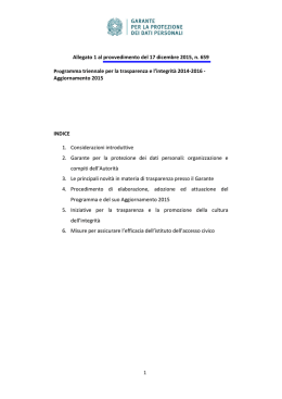Allegato 1 al provvedimento del 17 dicembre 2015, n. 659